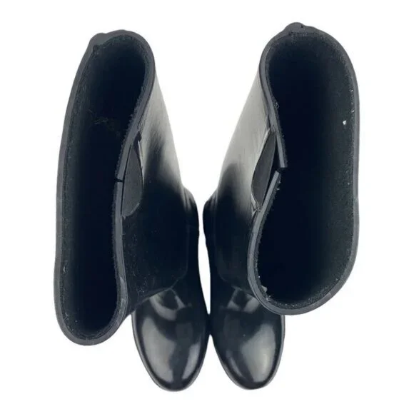COUGAR WOMENS Black Rider Tall Waterproof Rubber Rain Boots US 6M - Picture 6 of 13